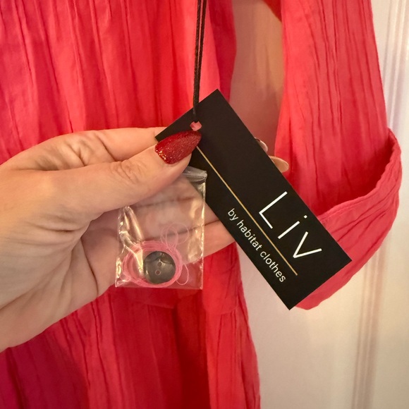 LIV by Habitat Women's Hot Pink Asymmetrical Blouse - Picture 3 of 6